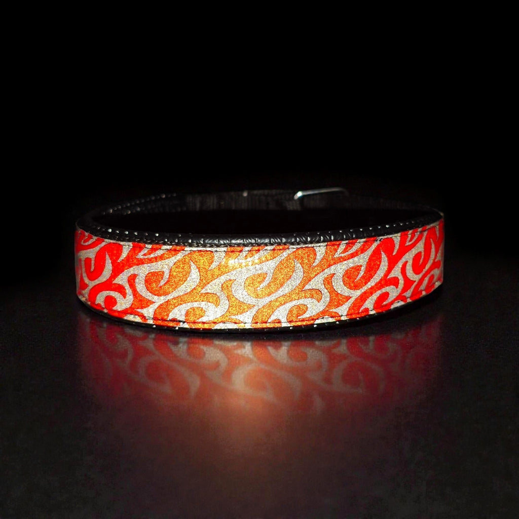 GLO-TEX Tribal Reflective Dog Collar