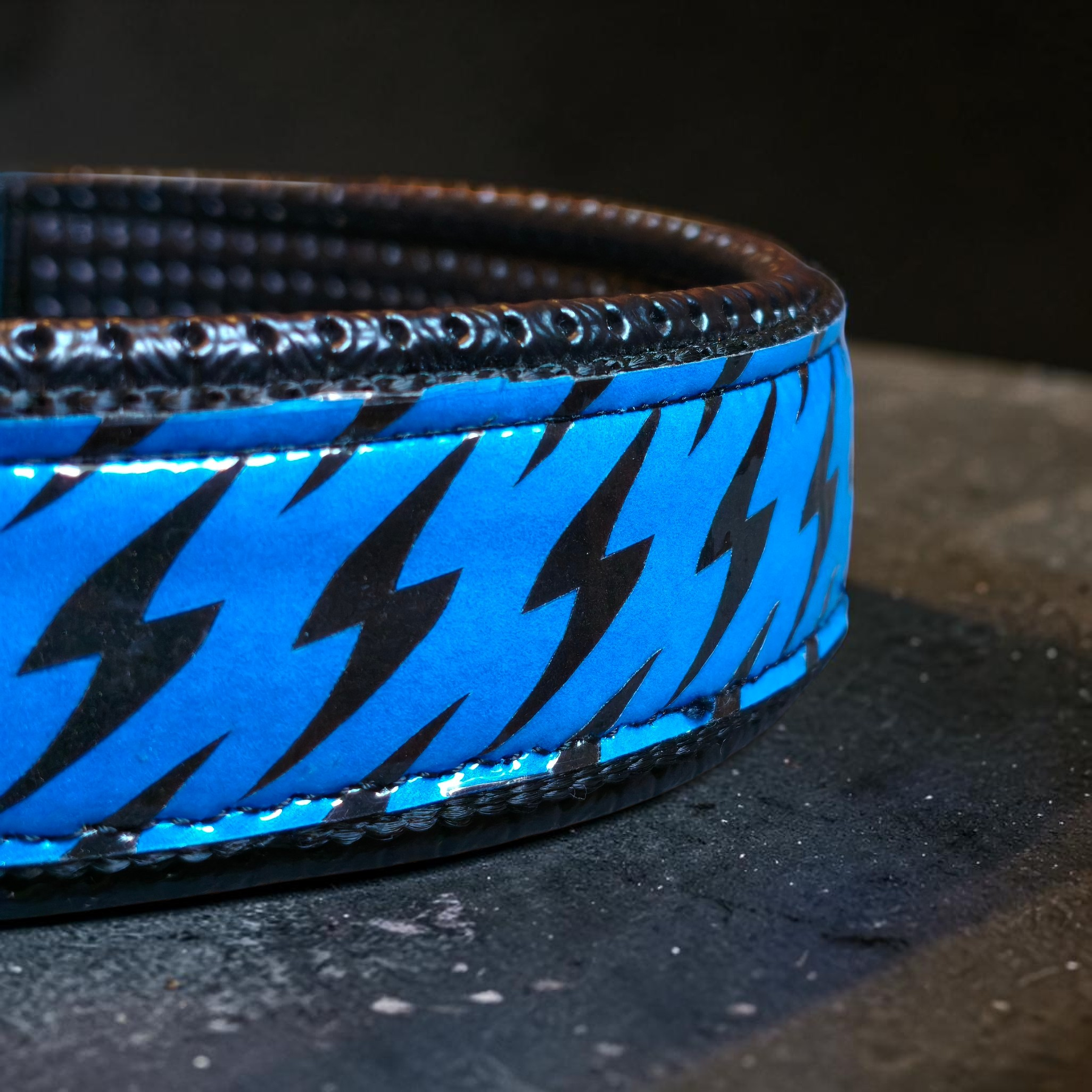 GLO-TEX Reflective Dog Collar with Custom Name