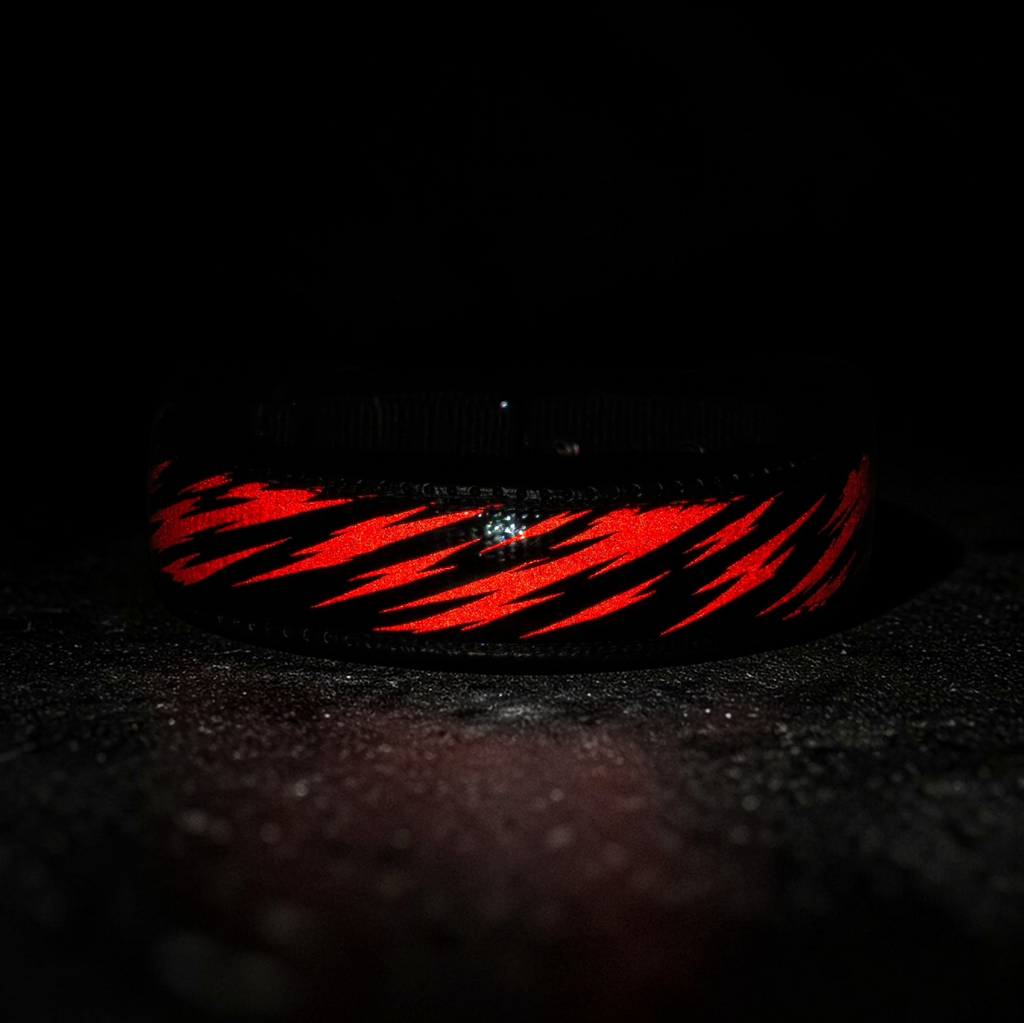 GLO-TEX Razor Reflective Dog Collar