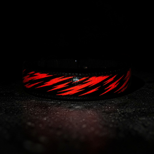 GLO-TEX Razor Reflective Dog Collar