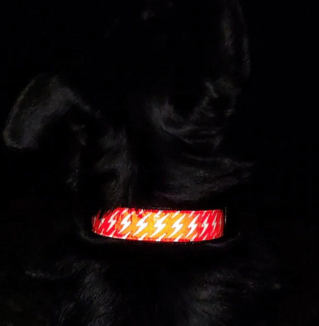 GLO-TEX Lightning Reflective Dog Collar