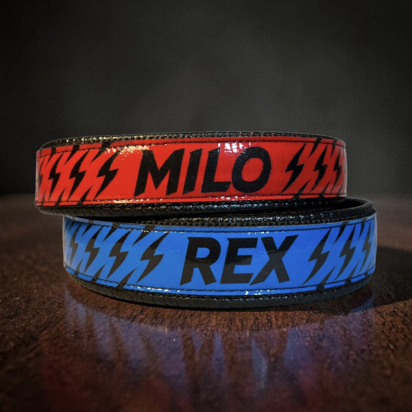 GLO-TEX Reflective Dog Collar with Custom Name