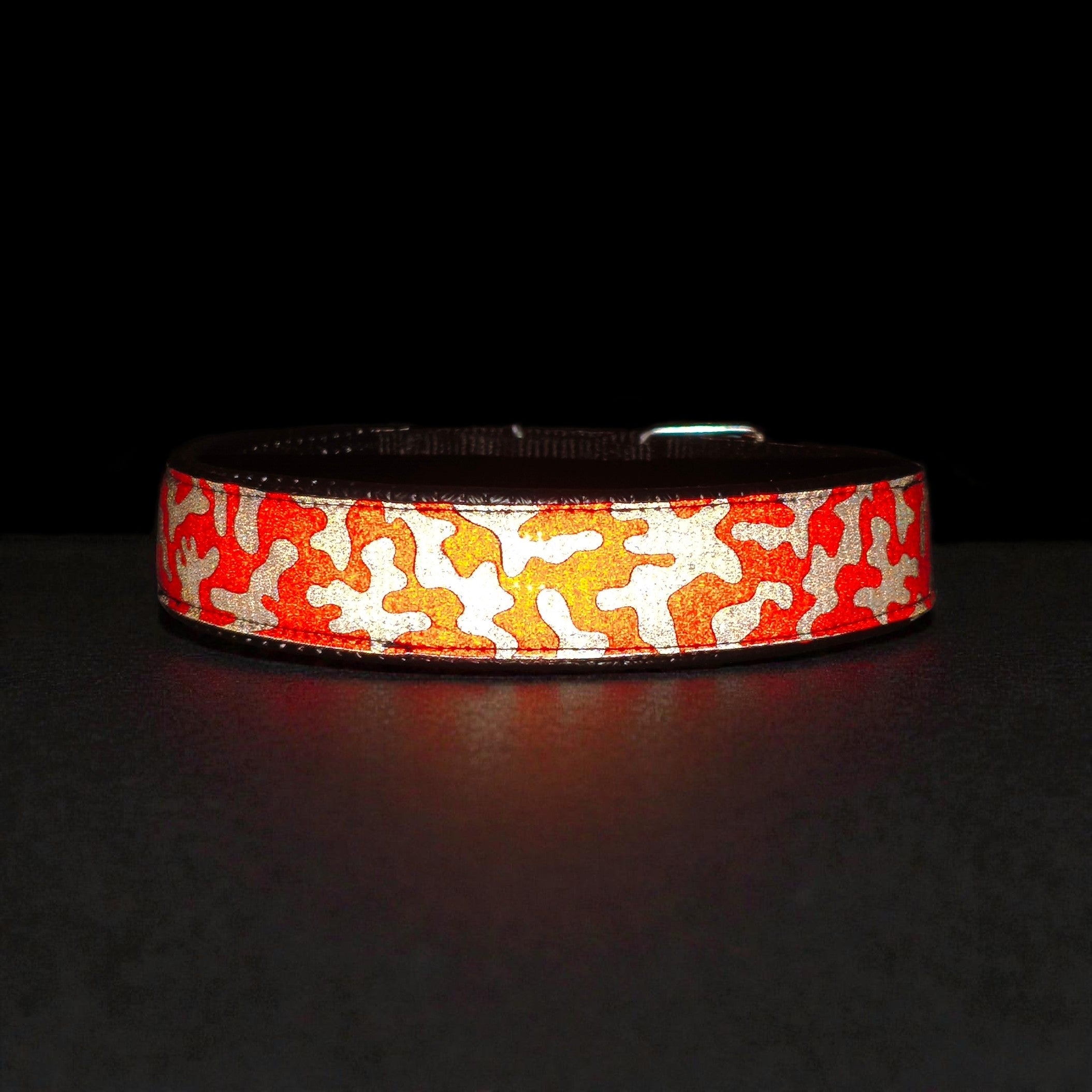 GLO-TEX Camouflage Reflective Dog Collar
