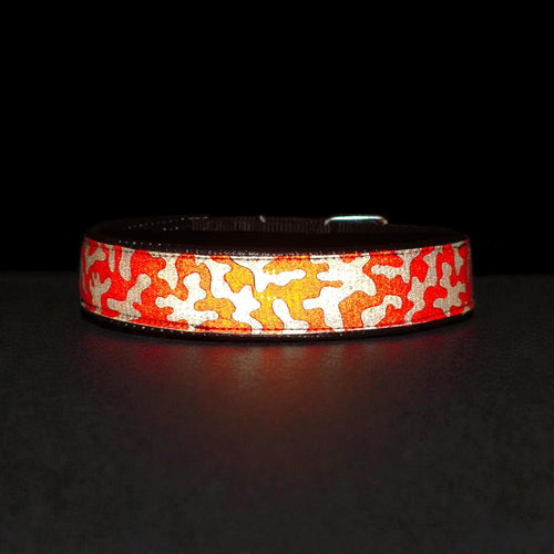 GLO-TEX Camouflage Reflective Dog Collar