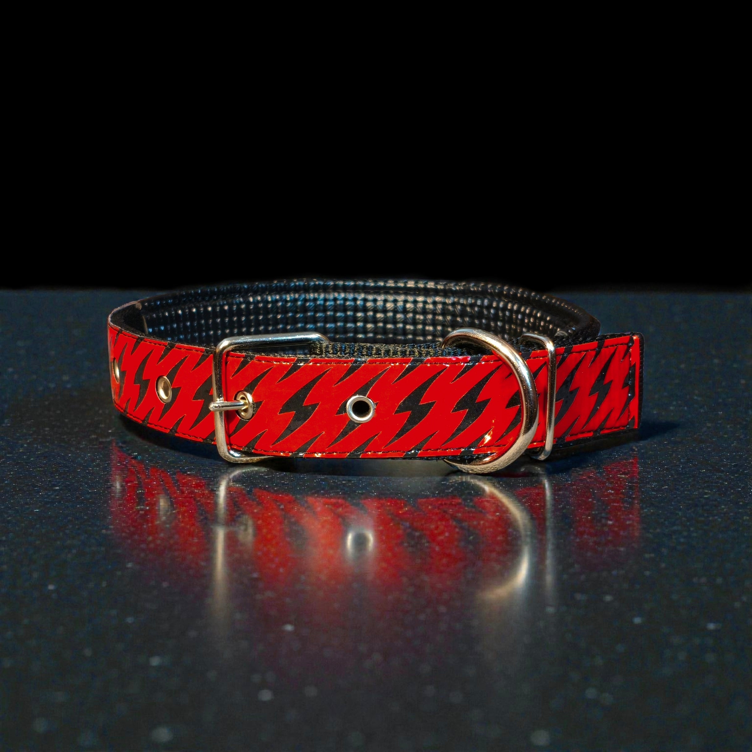 GLO-TEX Lightning Reflective Dog Collar