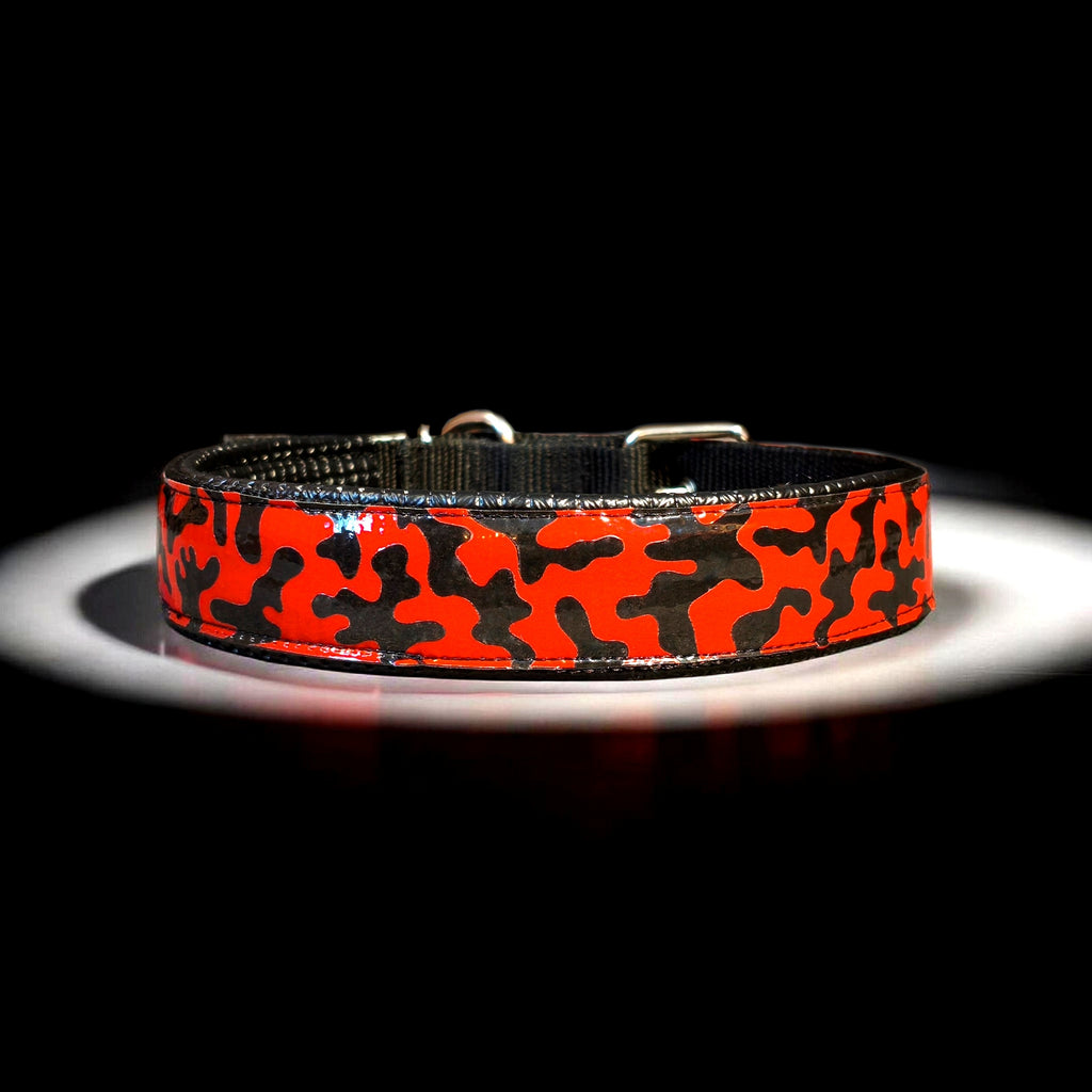 GLO-TEX Camouflage Reflective Dog Collar