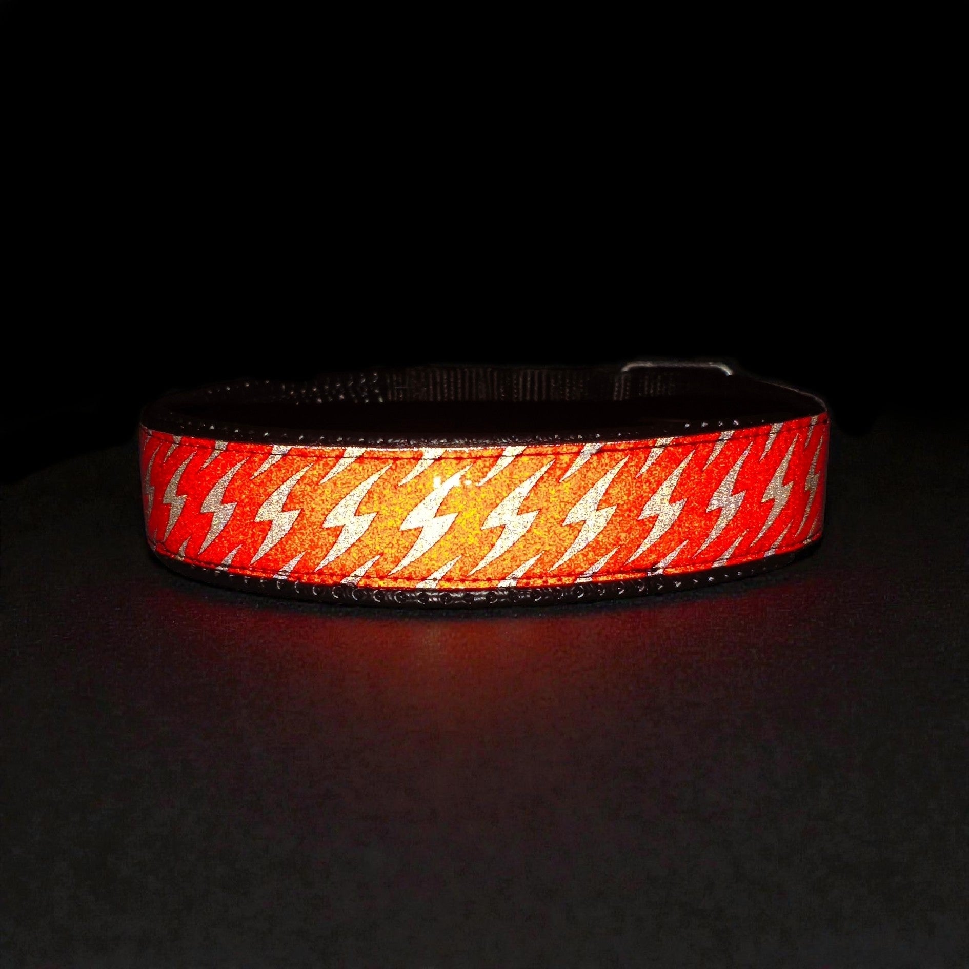 GLO-TEX Lightning Reflective Dog Collar