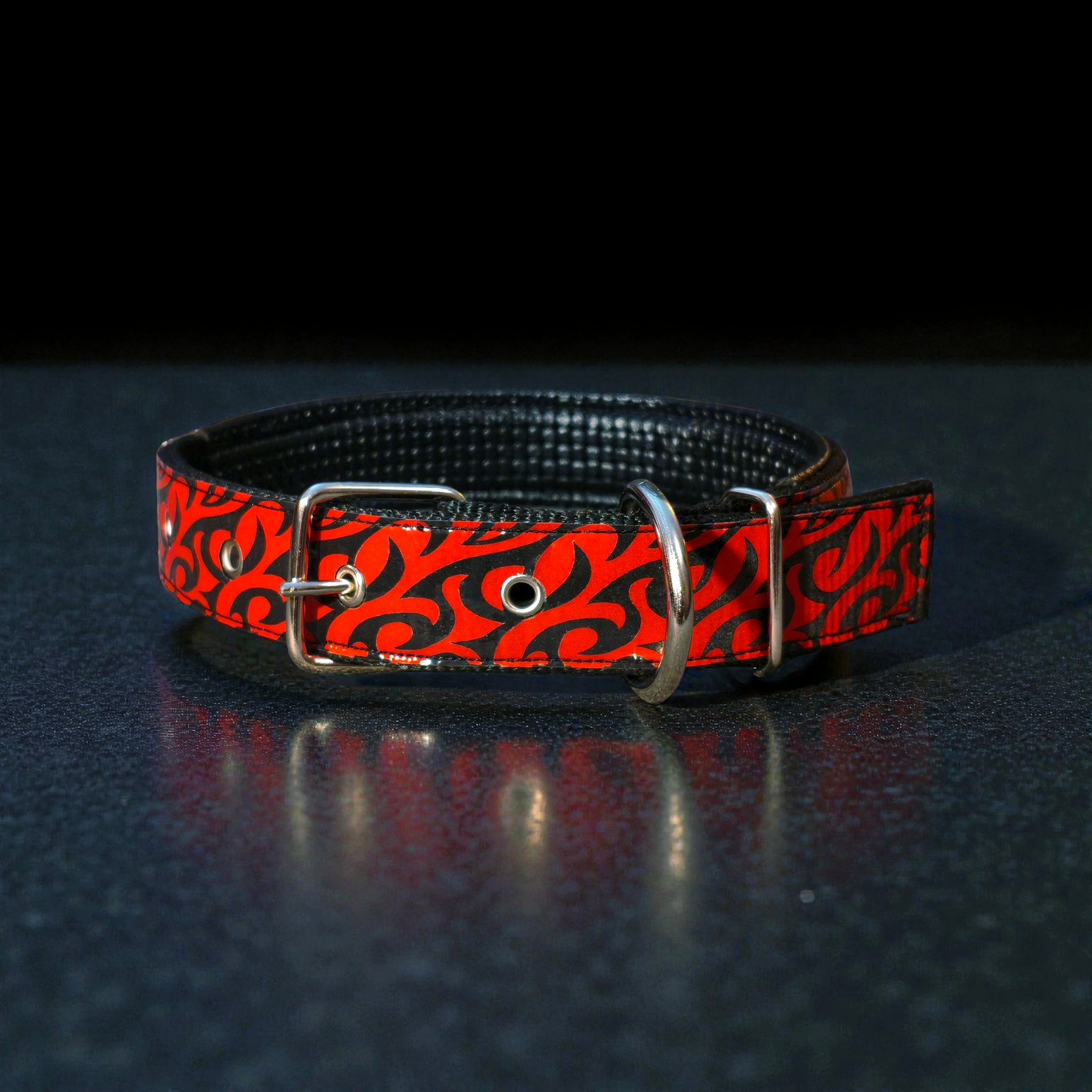 GLO-TEX Tribal Reflective Dog Collar