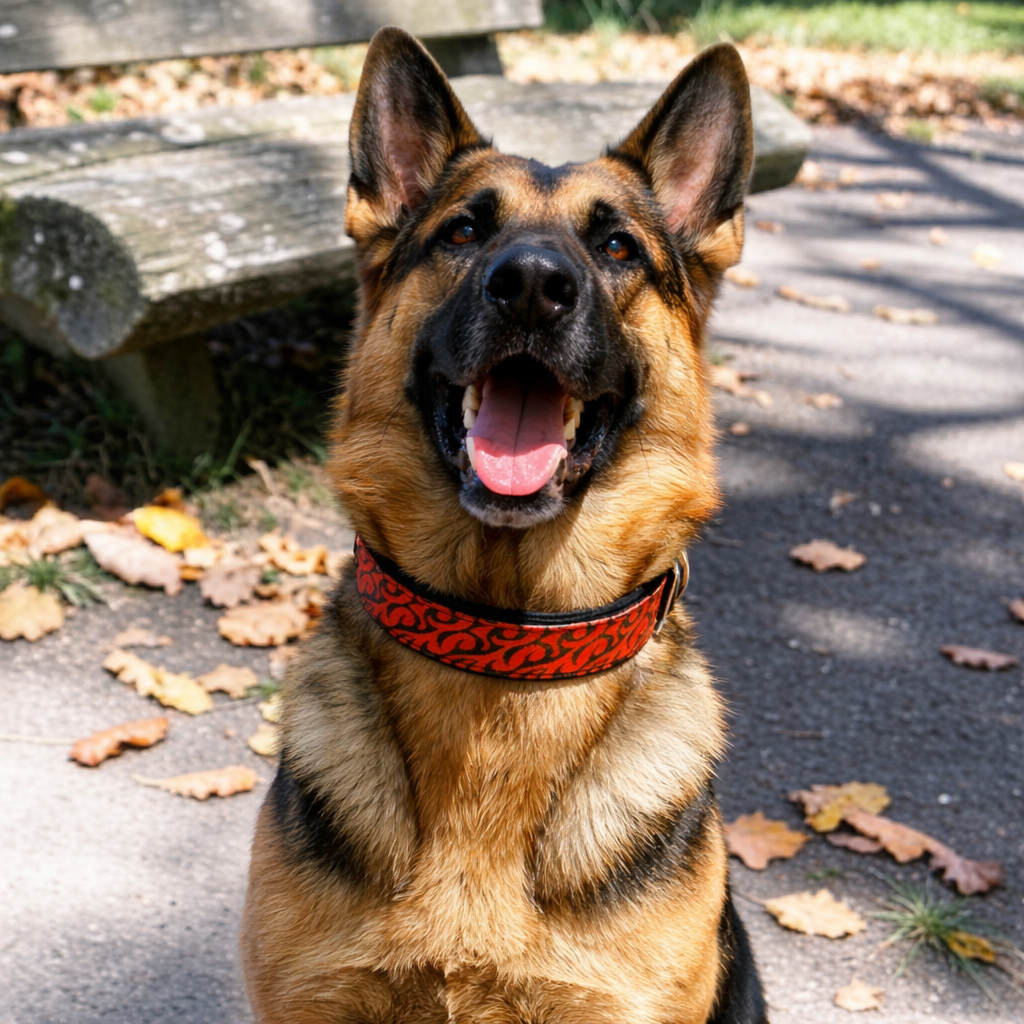 GLO-TEX Tribal Reflective Dog Collar