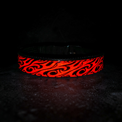 GLO-TEX Inferno Reflective Dog Collar