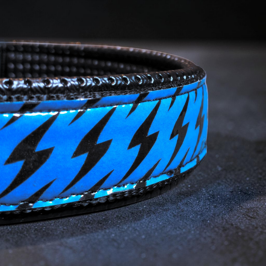 GLO-TEX Lightning | Blue Reflective Dog Collar