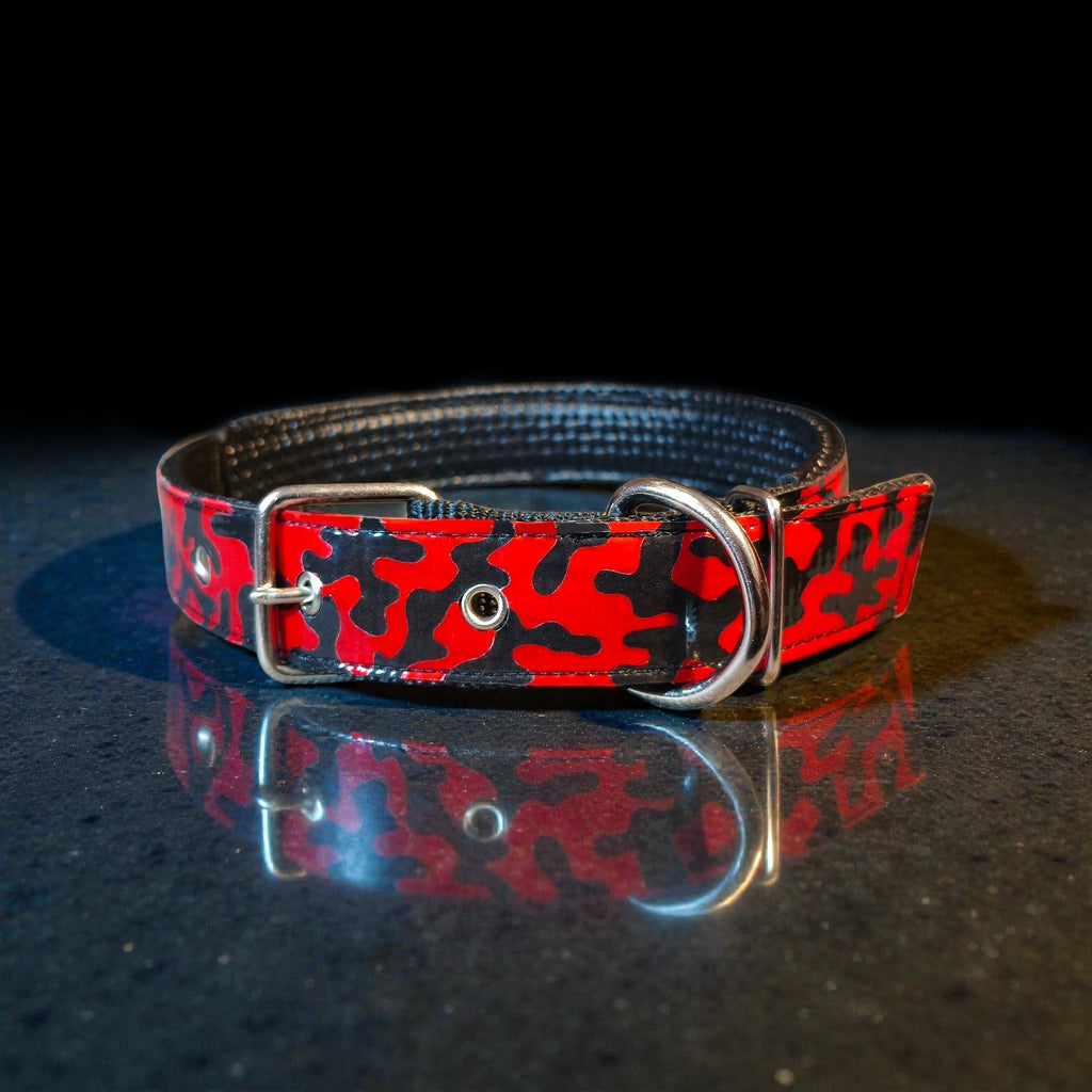 GLO-TEX Camouflage Reflective Dog Collar