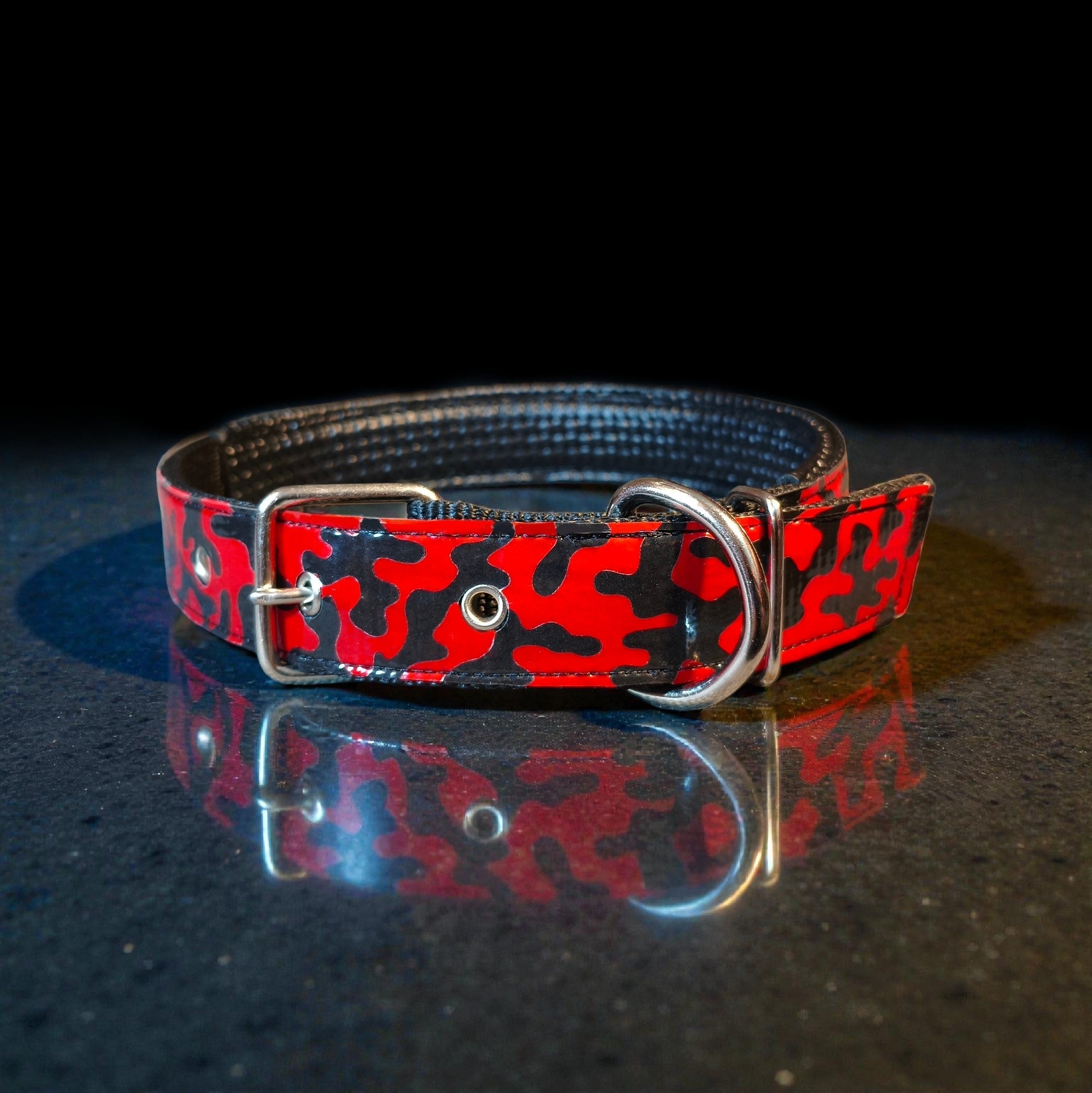 GLO-TEX Camouflage Reflective Dog Collar